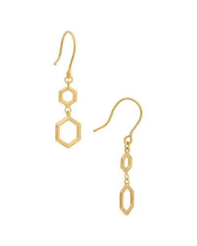 Italian Gold 10k Geometric Drop Dangle Earrings