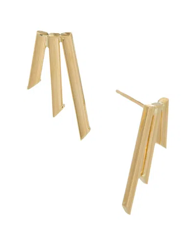 Italian Gold 10k Graduated Triple Bar Earrings In No Color