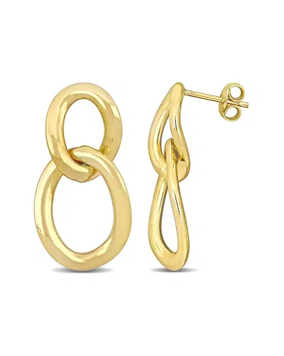 Italian Gold 10k  Double Hoops