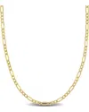 Italian Gold 10k  Figaro Chain Necklace