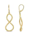 Italian Gold 10k  Figure Eight Earrings