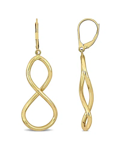 Italian Gold 10k  Figure Eight Earrings