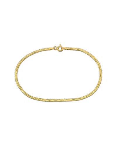 Italian Gold 10k  Herringbone Chain Ankle Bracelet