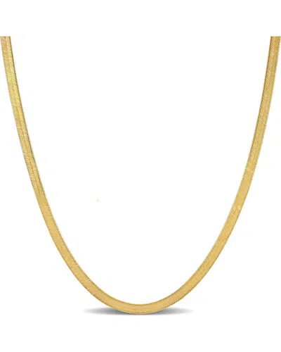 Italian Gold 10k  Herringbone Chain Necklace
