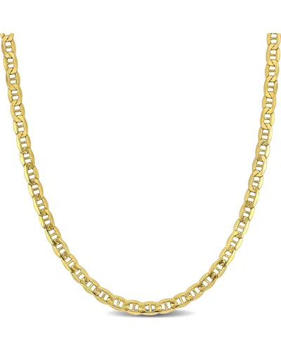 Italian Gold 10k  Marine Link Chain Necklace