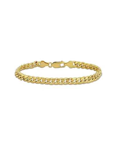 Italian Gold 10k  Miami Cuban Link Chain Bracelet