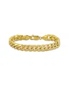 Italian Gold 10k  Miami Cuban Link Chain Bracelet