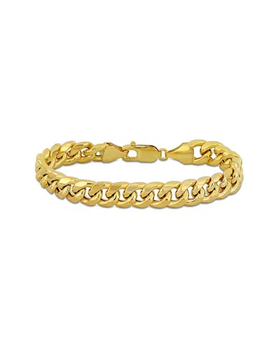 Italian Gold 10k  Miami Cuban Link Chain Bracelet