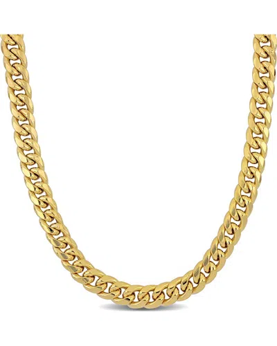 Italian Gold 10k  Miami Cuban Link Chain Necklace