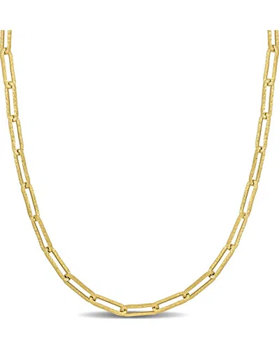 Italian Gold 14k  Polished Paperclip 30in Chain Necklace