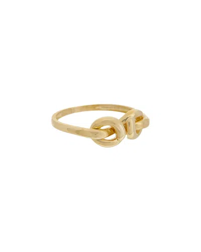 Italian Gold 10k Love Knot Ring In Transparent