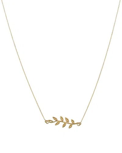Italian Gold 10k Olive Leaf Necklace