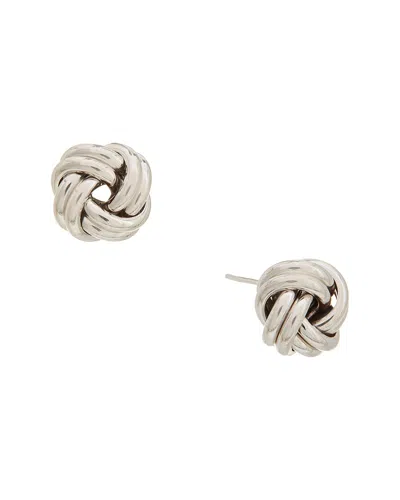 Italian Gold 10k Polished Love Knot Earrings In Metallic