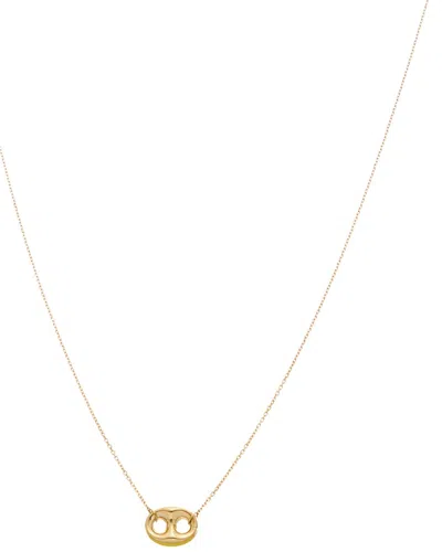 Italian Gold 10k Puffed Mariner Link Pendant Necklace In No Color