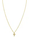 Italian Gold 14k 0.03 Ct. Tw. Diamond Cross Necklace