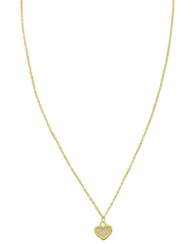 Italian Gold 14k 0.04 Ct. Tw. Diamond Heart Necklace
