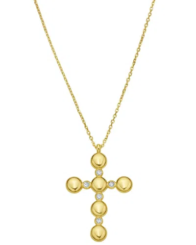 Italian Gold 14k 0.05 Ct. Tw. Diamond Religious Necklace