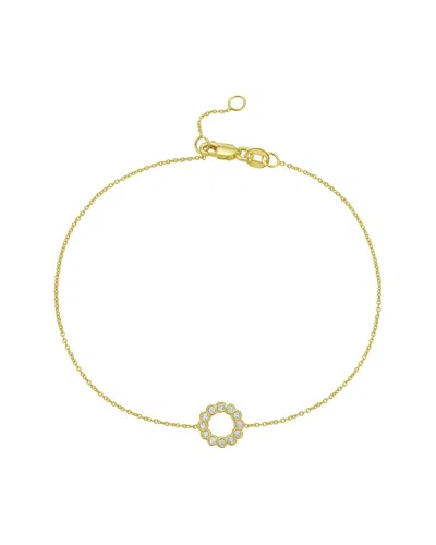 Italian Gold 14k 0.06 Ct. Tw. Diamond Bracelet