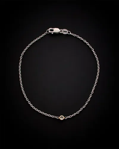 ITALIAN GOLD 14K 0.08 CT. TW. DIAMOND BRACELET
