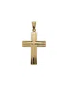 Italian Gold 14k 1-inch Cross Pendant In Gold