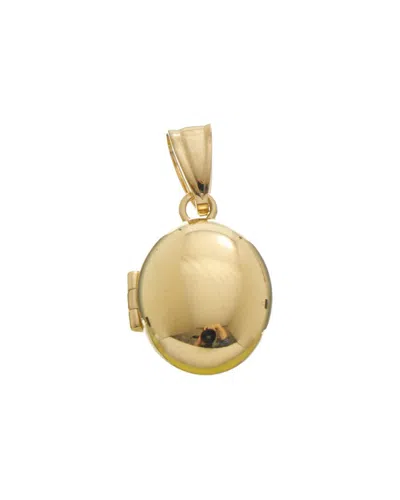 Italian Gold 14k 11mm Puffed Oval Locket Pendant