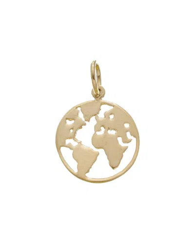 Italian Gold 14k 13mm World Map Pendant