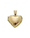 Italian Gold 14k 16mm Puffed Heart Locket Pendant In Gold