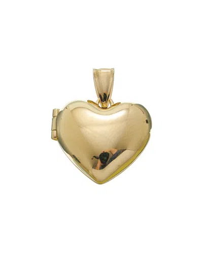 Italian Gold 14k 16mm Puffed Heart Locket Pendant