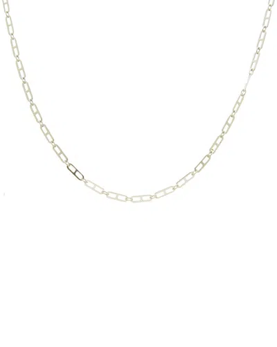 Italian Gold 14k 2.2mm Mariner Paperclip Link Necklace In Metallic
