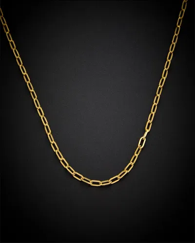 Italian Gold 14k 2.5mm Paper Clip Chain Necklace