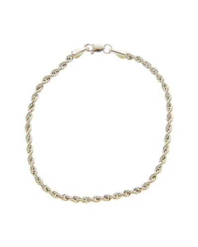 Italian Gold 14k 2.7mm Hollow Rope Bracelet In Metallic