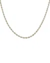 Italian Gold 14k 2.7mm Hollow Rope Necklace In Metallic