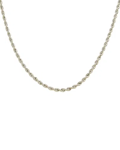 Italian Gold 14k 2.7mm Hollow Rope Necklace In Metallic
