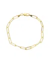 Italian Gold 14k 3.2mm Polished Paperclip Chain Bracelet In Gold