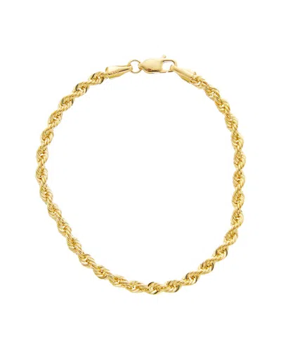 Italian Gold 14k 3.3mm Hollow Rope Bracelet