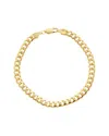 Italian Gold 14k 5.2mm Semi-solid Miami Cuban Bracelet In Gold