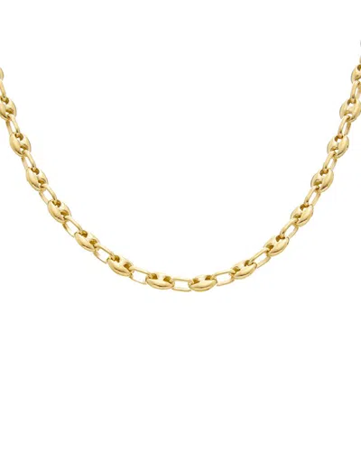 Italian Gold 14k 5.5mm Puffed Mariner Necklace
