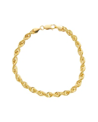 Italian Gold 14k 5mm Hollow Rope Bracelet