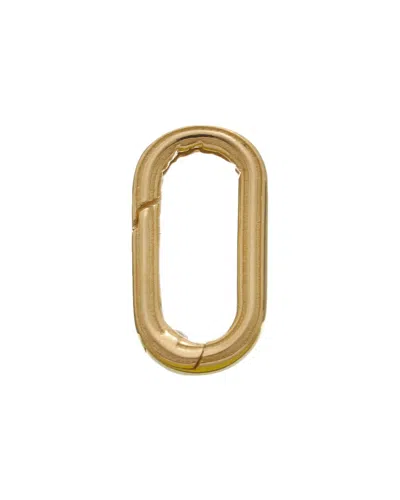 Italian Gold 14k 5x12mm Oval Push Lock Connector (2.25mm) Accessory