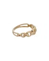 Italian Gold 14k 6mm Graduated Rolo Chain Ring In Gold