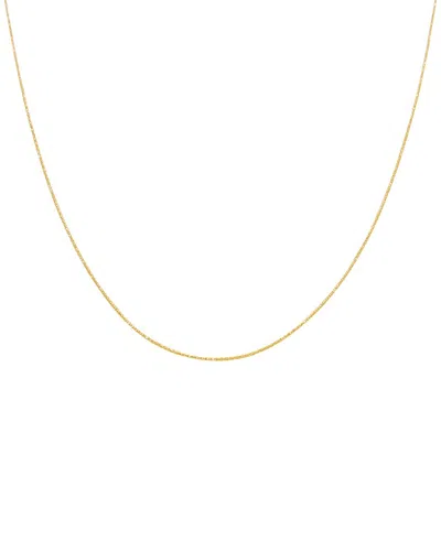 Italian Gold 14k .75mm Diamond Cut Round Wheat Chain Necklace