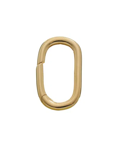 Italian Gold 14k 8x17mm Oval Push Lock Connector (2.25mm) Accessory