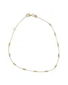 Italian Gold 14k Anklet In Metallic