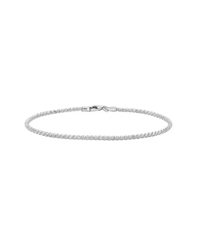 Italian Gold 14k Bead Bracelet In Silver