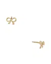 Italian Gold 14k Bow Stud Screwback Earrings In Gold