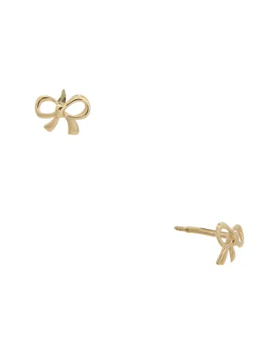 Italian Gold 14k Bow Stud Screwback Earrings
