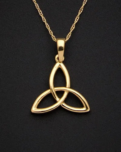 Italian Gold 14k Celtic Knot Pendant Necklace In Gold