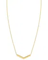 Italian Gold 14k Chevron Necklace In Gold