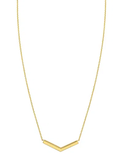 Italian Gold 14k Chevron Necklace