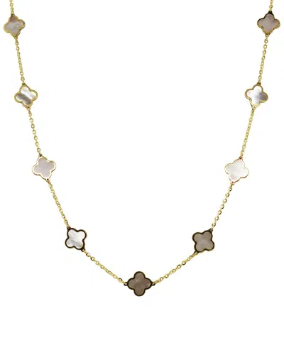 Italian Gold 14k Clover Layer Necklace